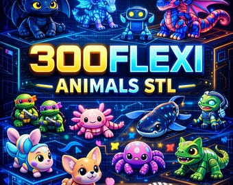 300+ Flexi Articulated 3D Print STL Bundle – Animals & Toys, Digital Files,  Commercial License