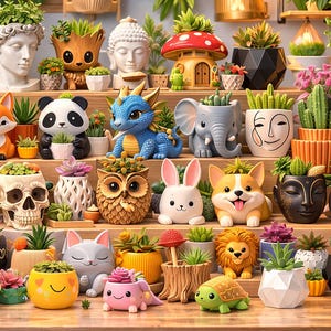 2200+ STL Planter Bundle 3D