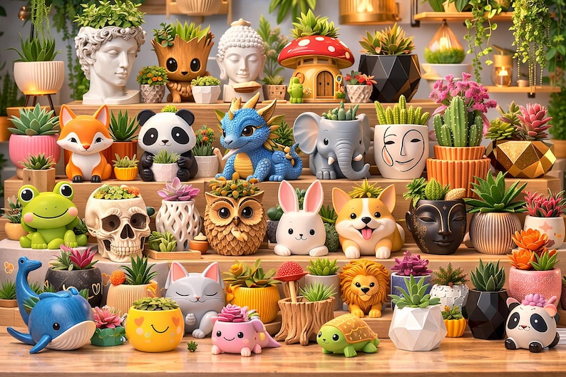 2200+ STL Planter Bundle 3D