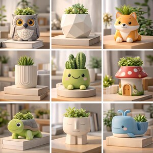 2200+ STL Planter Bundle 3D