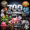 700+ Flexi Animals STL & 3MF Pack | Articulated Animal 3D Print Files | Fidget Toys | Instant Download |  Commercial License