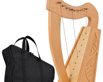 Mini Celtic Harp 8 String | Portable Celtic Instrument for Beginners & Professionals