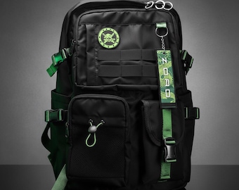 Anime Swordsman Premium Backpack | Anime Bag | Japanese Streetwear Bag | Retro Anime Backpack | Anime Gift | Free Merch Included