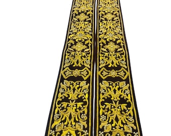 Hand Embroidered Orthodox Priest Stole Epitrachelion | Gold Bullion Byzantine Vestment