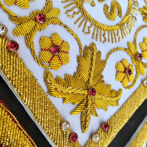 Hand Embroidered IHS Gold Bullion Pall | Byzantine Catholic Vestment Embroidery image 3