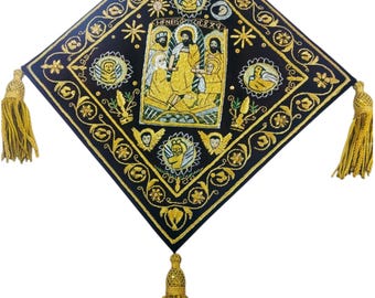 Hand Embroidered Orthodox Epigonation Palitsa | Resurrection Icon, Gold Bullion Vestment