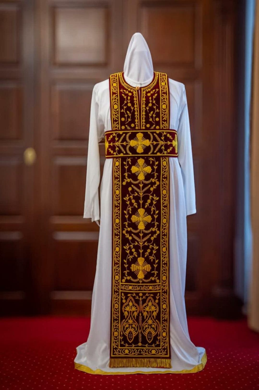 Hand Embroidered Orthodox Vestment Set | Gold Bullion Byzantine Priest ...
