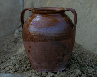 Antique Traditional Storage Vessel | Transylvanian Ceramic Urn | Clay Pot | c1900s