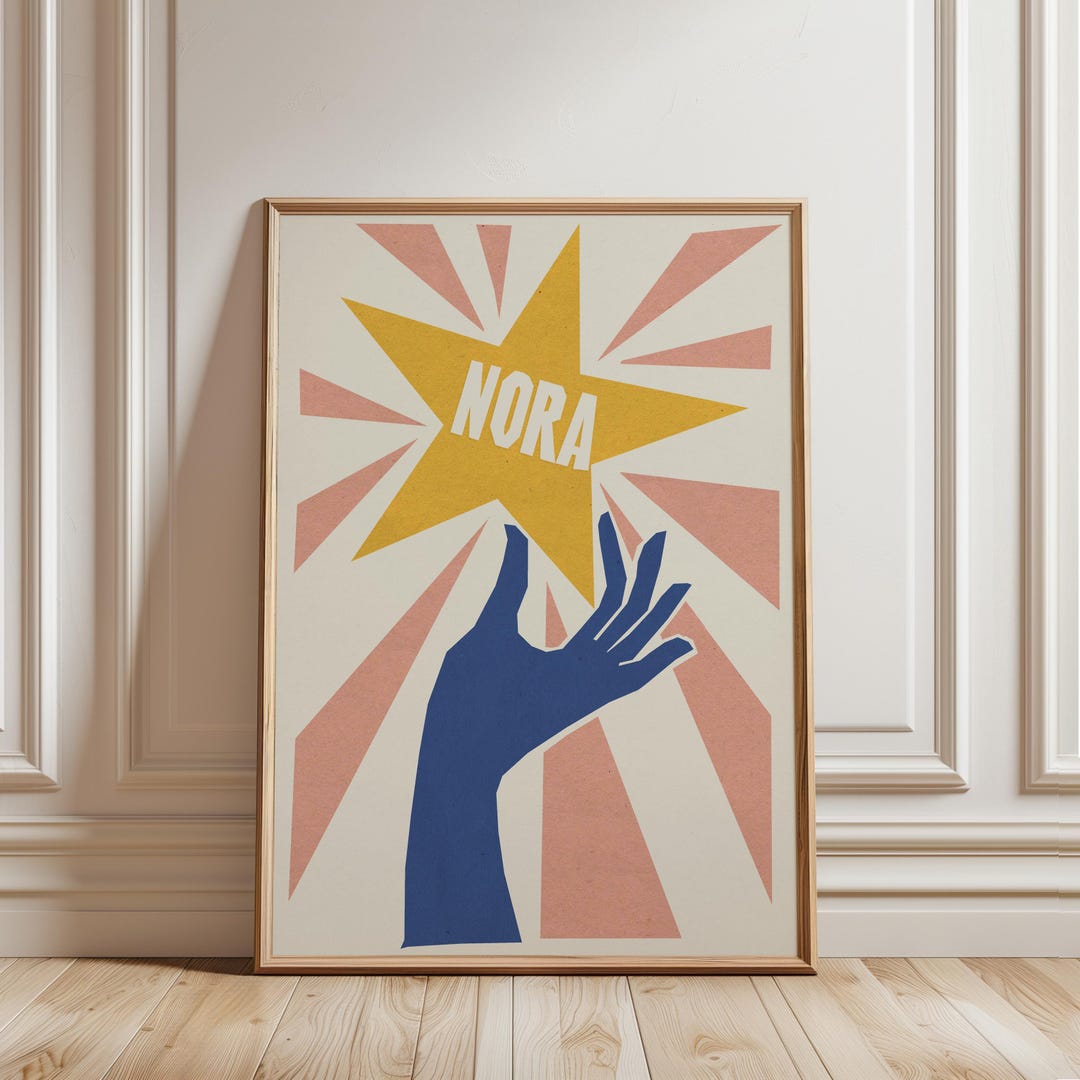 Personalised Star Name Print: Custom Nursery Wall Art (digital Download ...