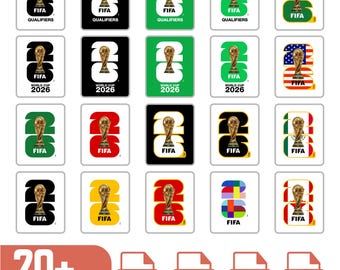 サッカーパッチSVGバンドル2026 | フットボールジャージバッジCdr Pdf AI SVG Png | ワールドトーナメントパッチパックデジタルダウンロード