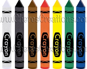 Crayons Digital Clip Art