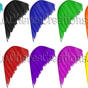 Color Feathers Clip Art