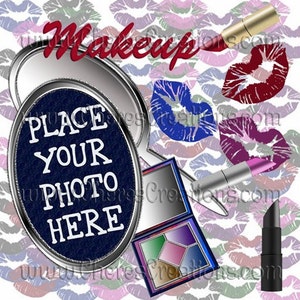 Make Up Digital Scrapbook Kit With Over 100 Graphics