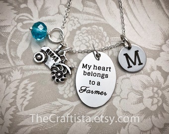 Barn Necklace Initial Letter Birthstone Silver Charm Pendant Customized Jewelry Gift