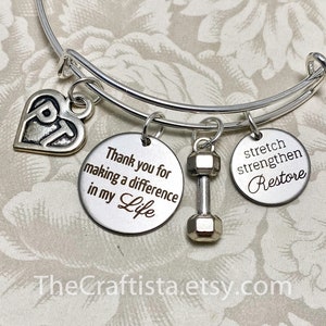 PT Bangle, Physical Therapy Bangle, PT Gift, Physical Therapy Gift, Gifts for Physical Therapist, Physical Therapist Jewelry, PT Bangle