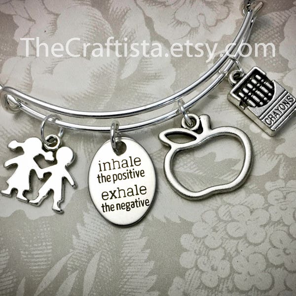 CLR1, Counselor Bangle, School Counselor Gift, Counselor Bracelet, Counselor Jewelry, Gifts for Counselor, Counselor Pendants, Counselor