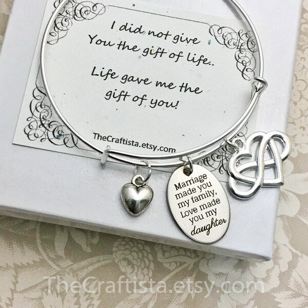 SDB - Stepdaughter Bangle, Gift For Daughter In Law, Gift from Stepmom, Stepdaughter Gifts, Gifts for Stepdaughter, Daughter Bangle