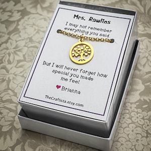 T22, Personalized Teacher Necklace, Teacher Necklace, Teacher Gift, Teacher Appreciation Gift,Thank you for helping me grow, Teacher Charm