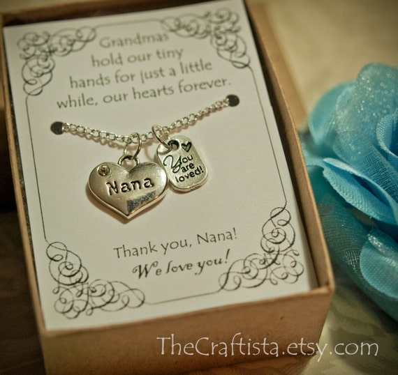 Grandma Necklace Nana Necklace G01B Grandmother Necklace Multiple Sender Grandma Jewelry Multiple Grandkids Grandma of Twins Etsy
