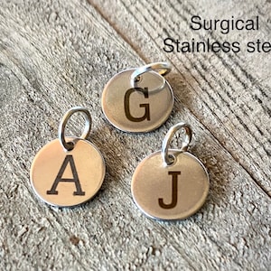 Stainless Steel Alphabet Charms, Tarnish-resitant Initial Charm, Beach Wear Charms, Alphabet Charms, Best Friend Gifts, Personalized Gifts