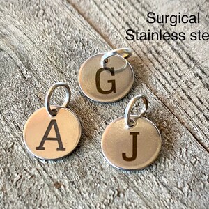 Stainless Steel Alphabet Charms, Tarnish-resitant Initial Charm, Beach Wear Charms, Alphabet Charms, Best Friend Gifts, Personalized Gifts