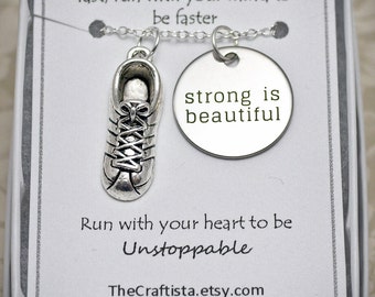 Track and Field Necklace - TF2 - Cleats Shoes Charm, Marathon Necklace, Running Shoes Charm, Jogging,Running Necklace- Marathon Necklace