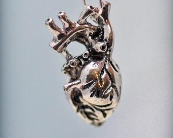 Anatomische hart ketting, anatomische hart hanger, anatomische sieraden, Valentijnsdag cadeau, chirurg ketting, cardio ketting, arts