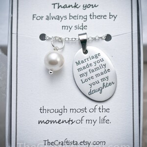 Collana figliastra, SF1, Regalo per nuora, Regalo da matrigna, Regalo dalla mamma dello sposo, Regali per figliastra, Collana figlia