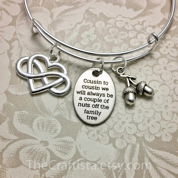 C10C, Cousin Bangle, Cousin Gift, Cousin Bracelet, Cousin Jewelry, Gifts for Cousins, Pinky Promise Charm, Cousin Pendants, Cousin Charms