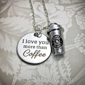Coffee-lover Necklace, Coffee Pendant, Starbucks-lover, Coffee Charms, Starbucks Charms, Starbucks Necklace, Coffee Friends, I love Coffee