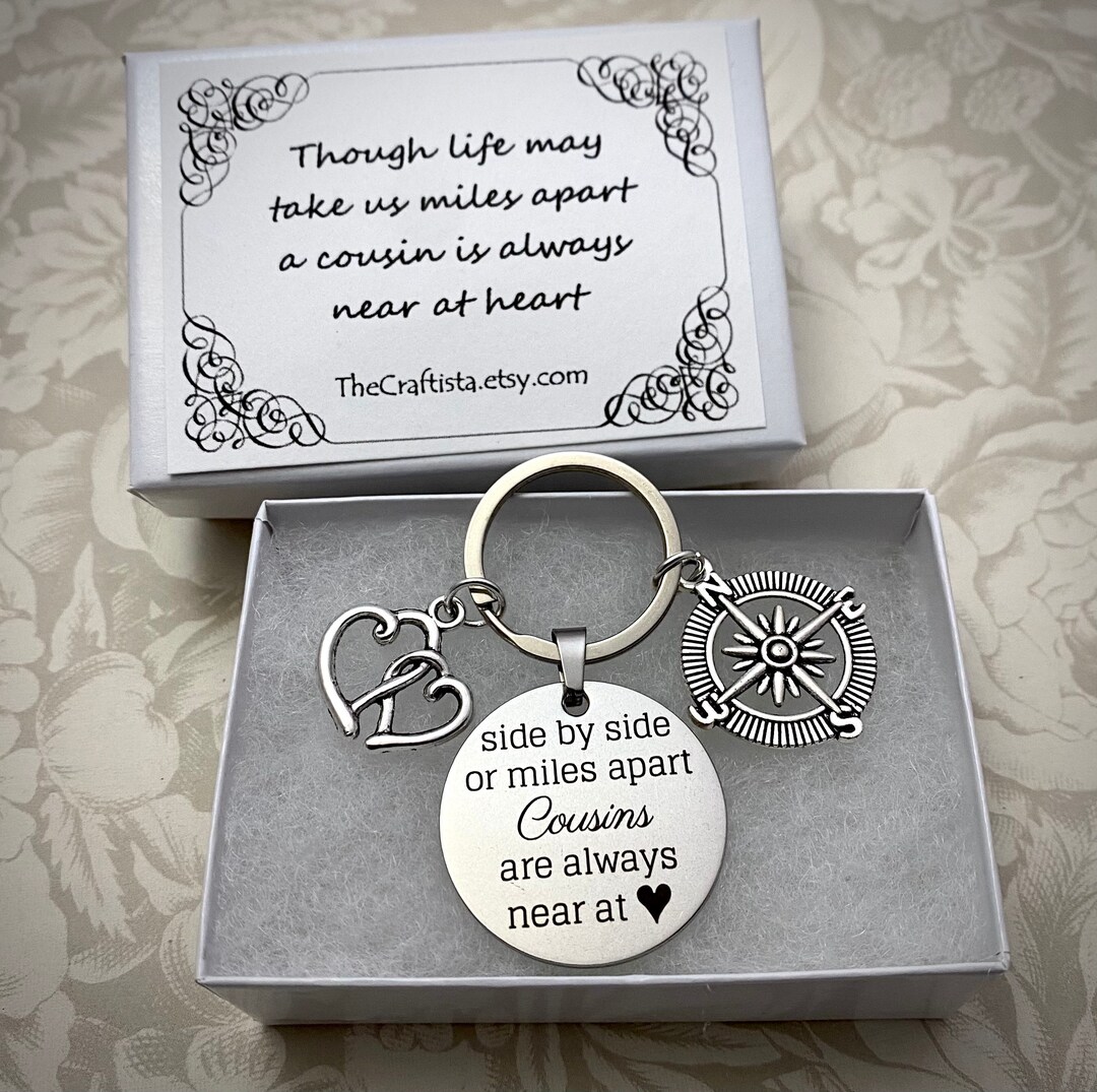 Cousin Keychain C12K Cousin Gift Cousins Keychain Cousin Etsy