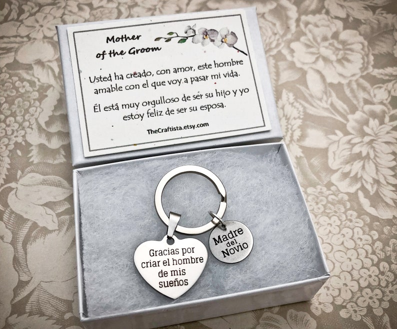 Spanish Mother of the Groom Keychain MOG Spanish Charm Etsy