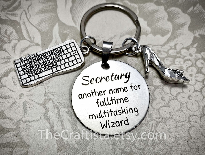 SRK Secretary Keychain Awesome Secretary Keyboard Charm - Etsy