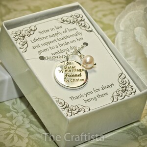 Sister of the Groom Necklace -- SIL -- Sister-in-law Necklace, Maid of Honor Necklace, Sister of the Groom Gift, Bridesmaid Jewelry