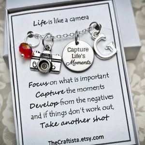 Personalized Camera Necklace, Photographer Gifts, Camera Necklace, Capture the moment, Photograper Necklace, Meaningful Gifts, Camera charm