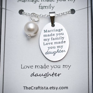 Stepdaughter Necklace -SD- Gift For Daughter In Law, Gift from Stepmom, Gift from Groom&#39;s Mom, Gifts for Stepdaughter, Daughter Necklace