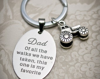 FOB, Llavero del Padre de la Novia, Elige Tu Encanto, Padre de los Regalos de la Novia, De todos los paseos Llavero, Cita del Padre de la Novia