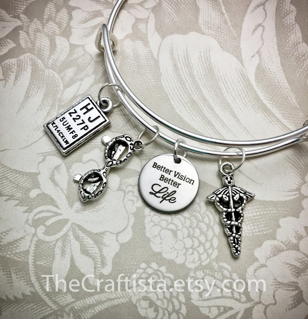 OPB Optometrist Bangle, Optometrist Bracelet, Optometrist Jewelry, Eye