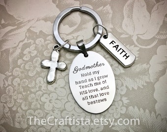 Godmother Keychain, GM2, Godmother Gifts, Godmother Key Ring, Godmother Charms, Godmother Pendant, Godmother Gift, Baptism Gift, Christening