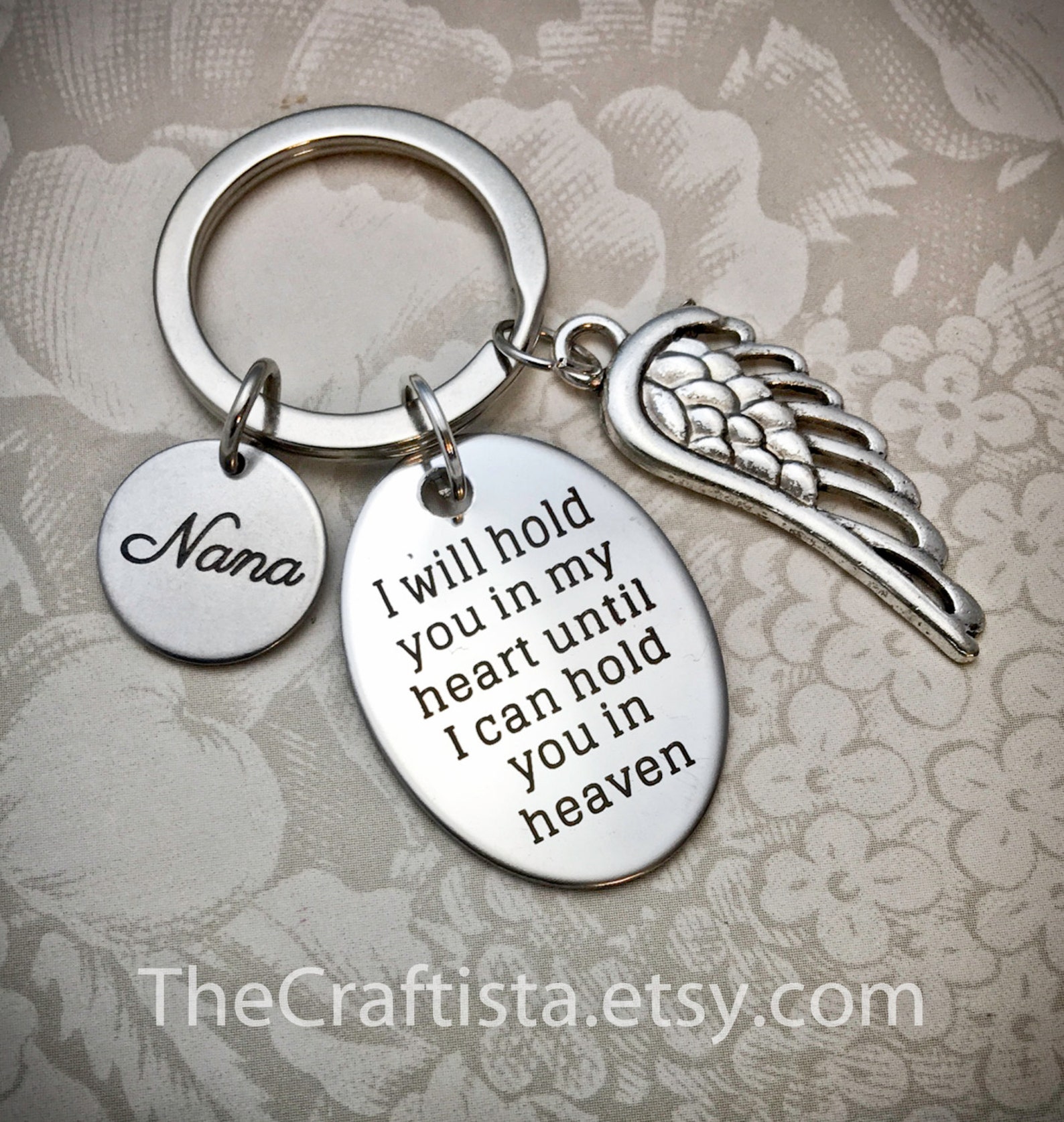 Memorial Keychain 3charms MR1 Memorial Mimi Memorial Mom Etsy