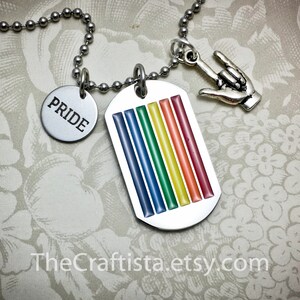 Gay Pride, Unisex LGBT Naszyjnik, Lesbijski Naszyjnik, Tęczowy Naszyjnik, Lesbijski Urok, Gejowski Urok, Tęczowy Urok, Gejowski Naszyjnik, LGBT Pride