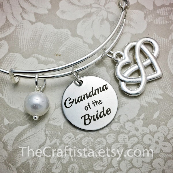 GB1, Grandma of the Bride Bracelet, Grandmother of the Bride, Grandma Bangle, Grandma of the Bride Jewelry, Grandmother of the Bride Jewelry