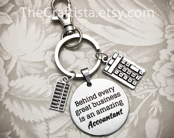 ATK, Accountant Keychain, Accountant Gift, Graduation Gift, Calculator Keychain, Accounting Teacher Gift, Calculator Charm, CPA Keychain