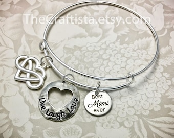 Mimi2, Mimi Bangle, Mimi Bracelet, Mimi Charm, Mimi Gift, Mimi Jewelry, Gifts for Mimi, Grandma Bangle, Best Mimi Ever, Grandma of the Bride