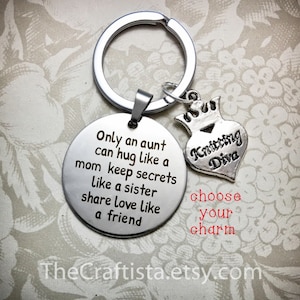 AK1B, Personalized Aunt Keychain, Aunt Gift, Gifts for Aunt, Aunt of the Bride, Aunt Gifts, Aunt Keyring, Aunt Jewelry, Aunt of the Groom