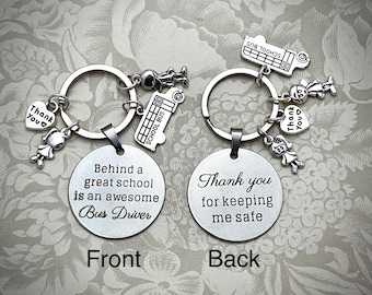 BSK, Bus Driver Keychain, Bus Driver Gift, Bus Driver, Gifts for A Bus Driver, School Bus Charm, Bus Driver Appreciation, Bus Driver Items
