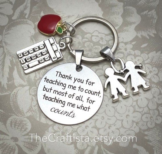 Portachiavi Personalizzato Per Insegnanti - Regalo Di Ringraziamento E Apprezzamento Per Maestre E Professori, Idea Regalo Per Fine Anno O Festa Del Maestro