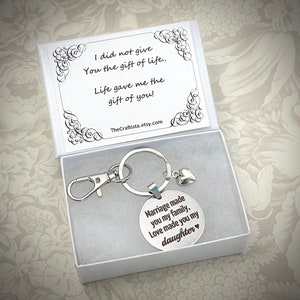 SDR - Boxed Stepdaughter Keychain, Gift For Stepdaughter, Stepdaughter Gifts, Marriage made you my family love made you my daughter