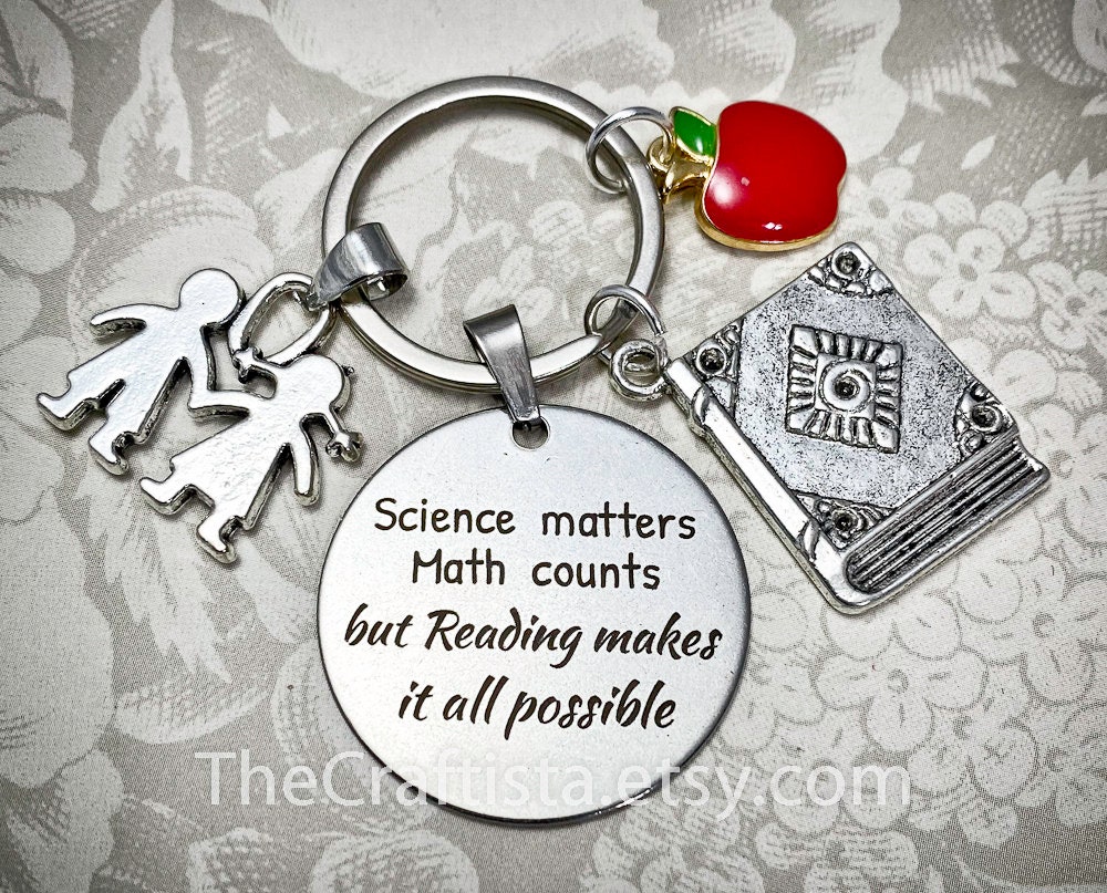 Reading Keychains RDK, Reading Teacher Keychain, Gifts for Reading Teachers, Writing ...