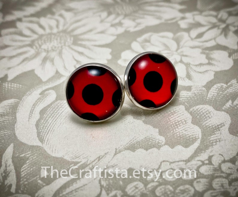 Ladybug Earrings, Lady bug Stud Earrings Halloween Costume, Ladybug Halloween, Ladybug Costume, Bestseller Ladybug Costume image 3